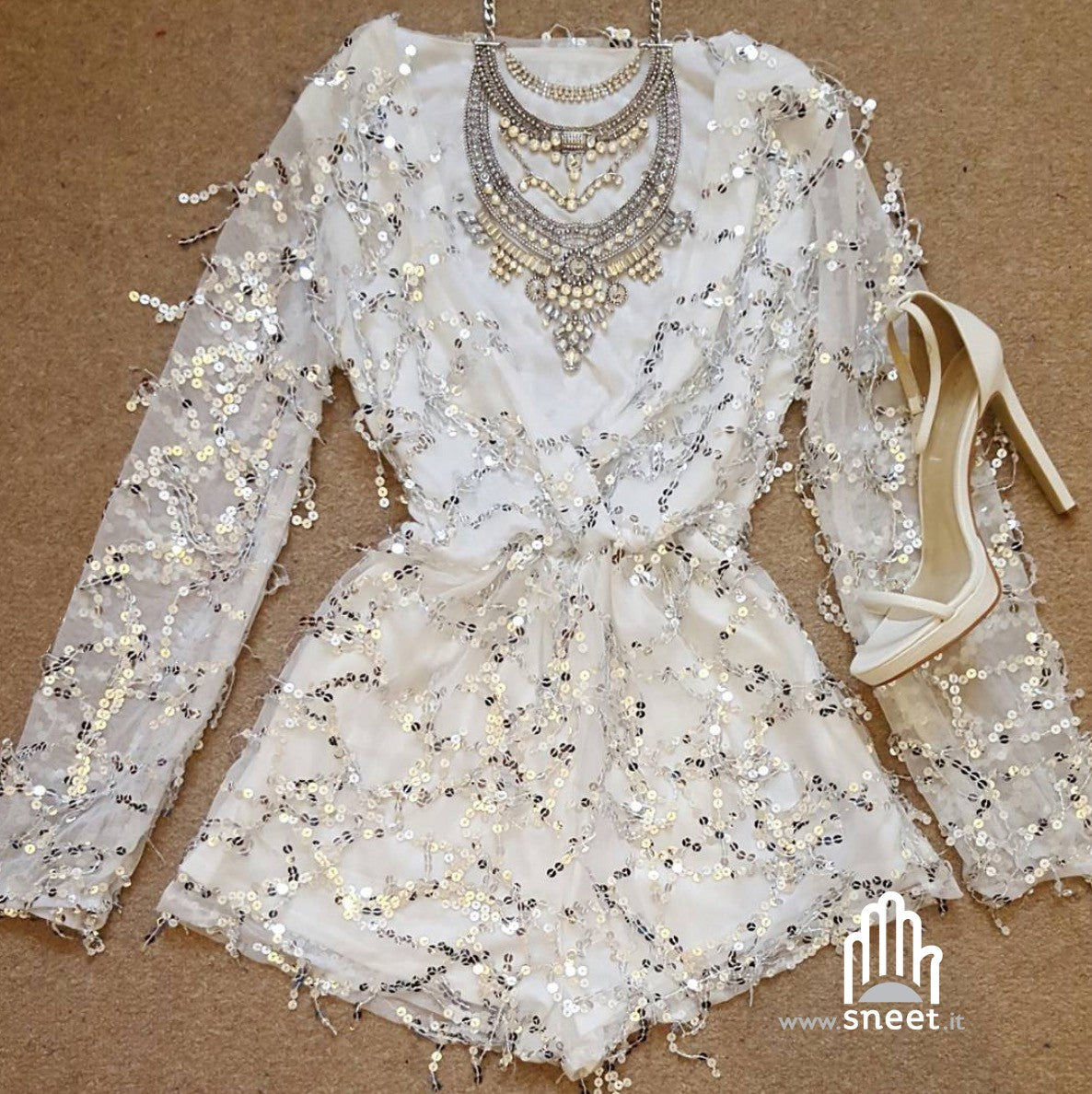 Tutina sparking manica lunga