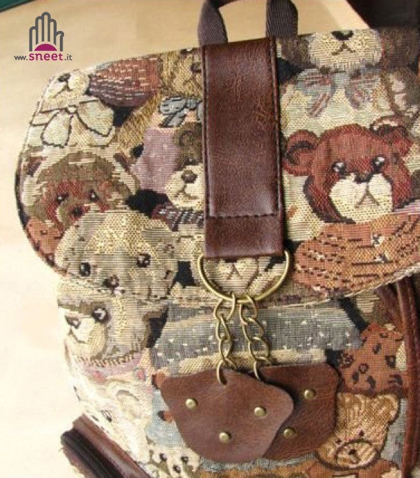 Vintage bear backpack