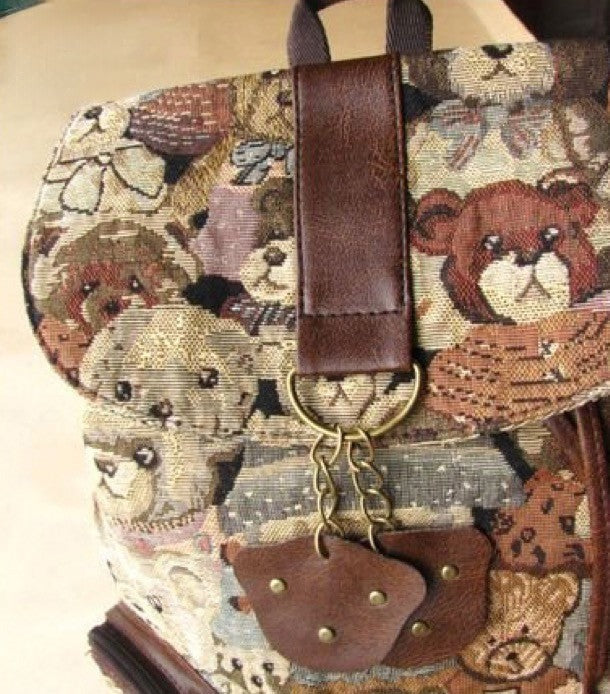 Zaino Bear Vintage - vista posteriore | Dream Shop