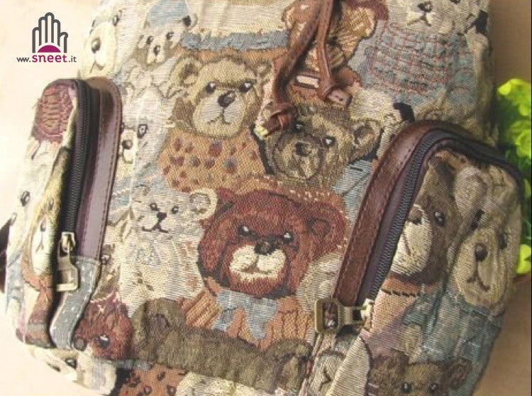 Vintage bear backpack