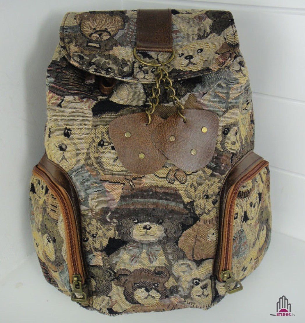 Vintage bear backpack