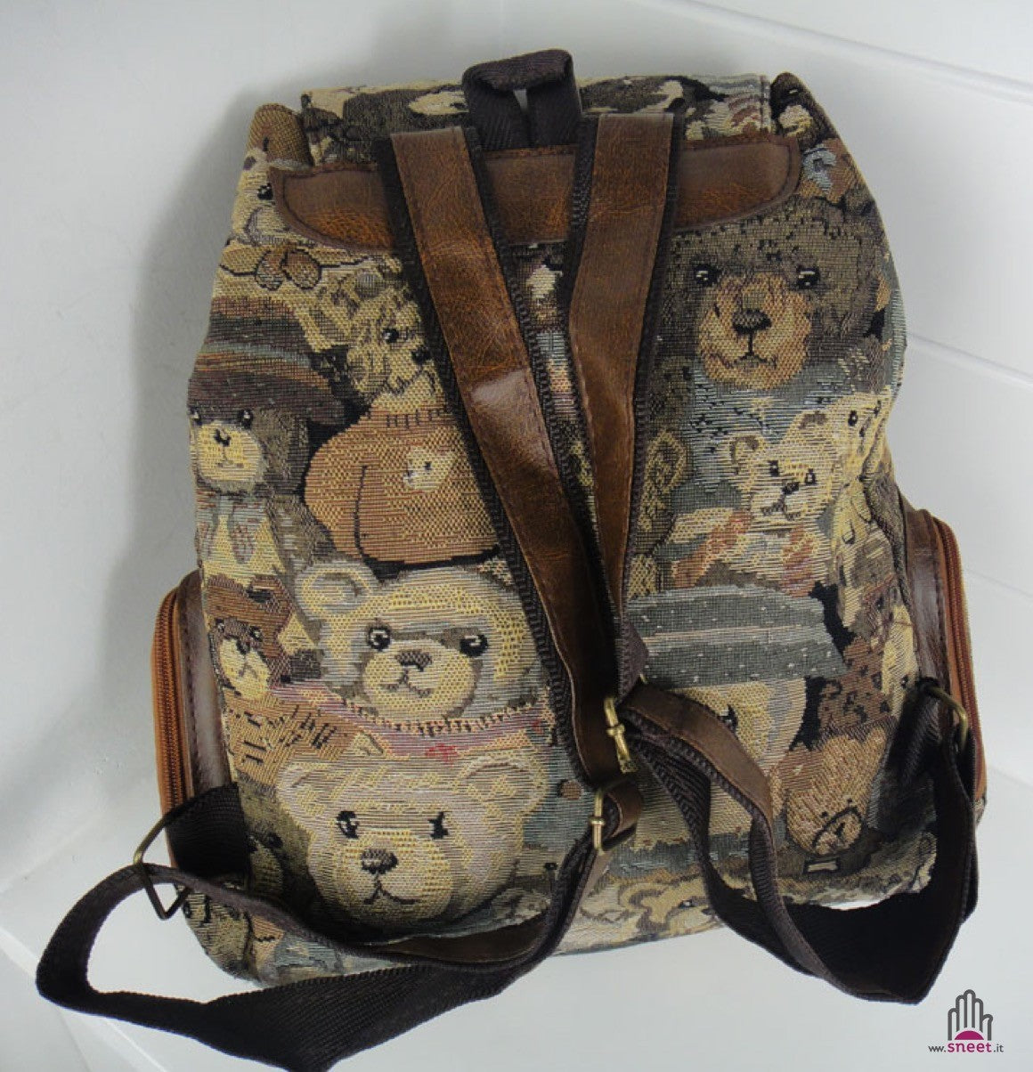 Vintage bear backpack