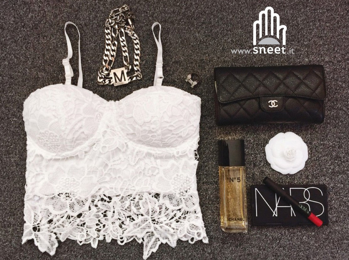 Crop Top flower laces