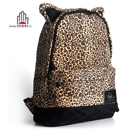Zaino Leopard - zaino leopardato con orecchie | Dream Shop