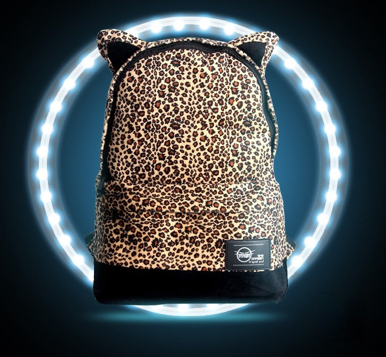 Zaino Leopard - indossato look da giorno | Dream Shop