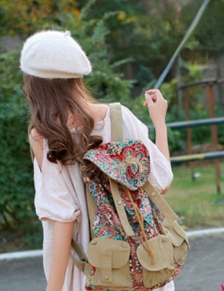 Zaino Oriental Vintage - dettaglio tasche | Dream Shop
