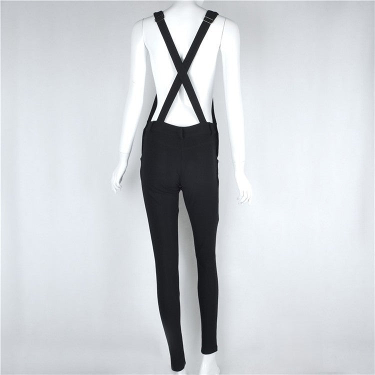 Salopette Grafia denim nero dettaglio — Dream Shop