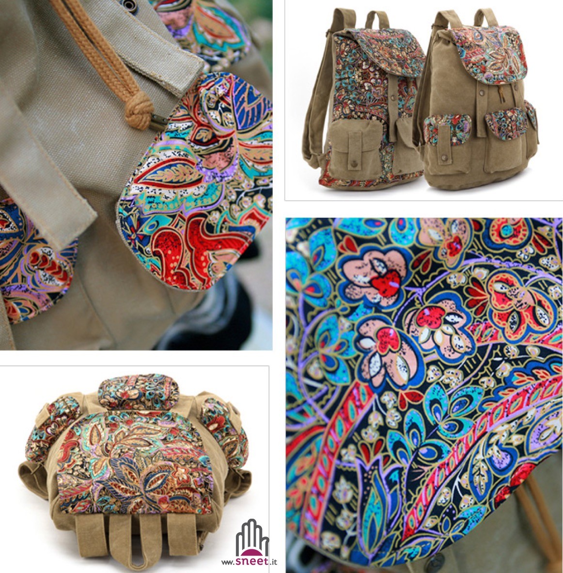 Vintage Oriental Backpack