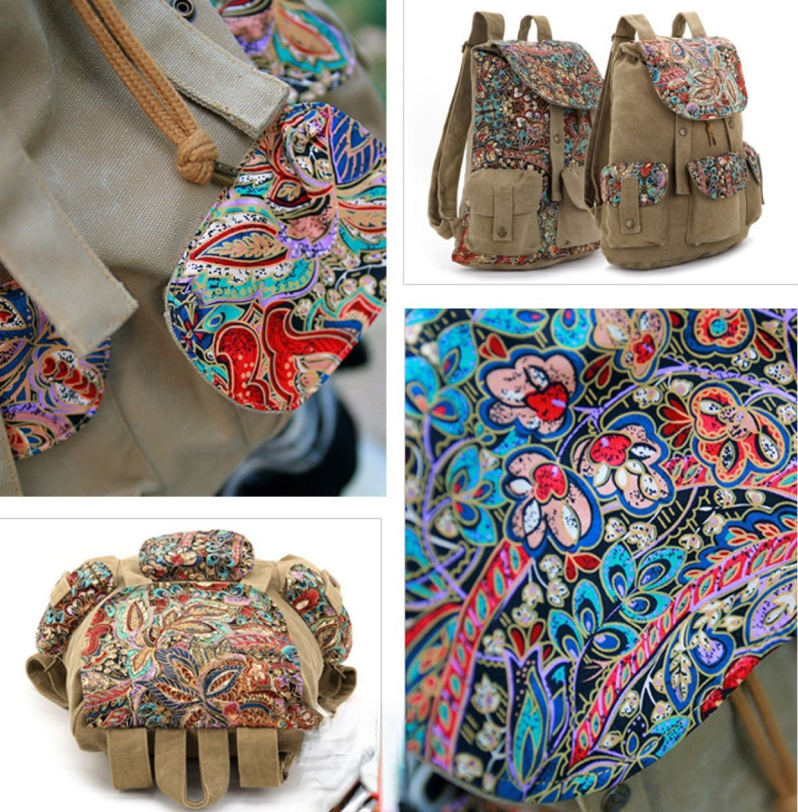 Zaino Oriental Vintage vista frontale | Dream Shop