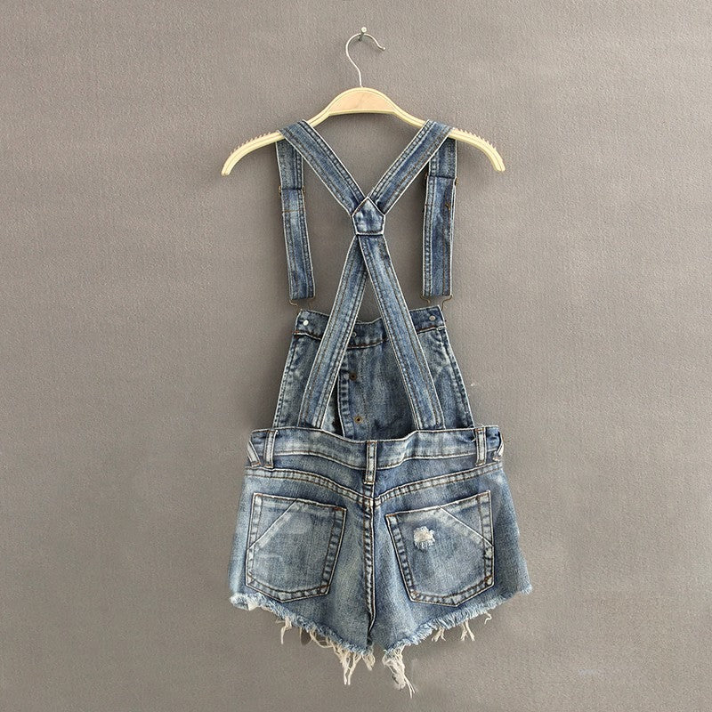 Salopette Krip strappi denim dettaglio — Dream Shop