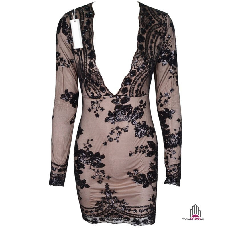 Silver sequinflow Dress