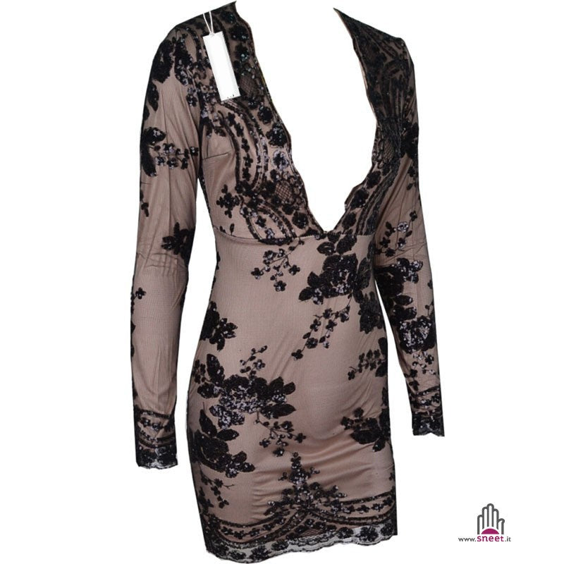 Silver sequinflow Dress