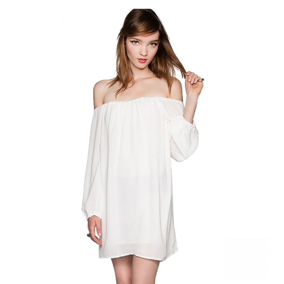 Penelope Vestito — manica lunga chiffon | Dream Shop