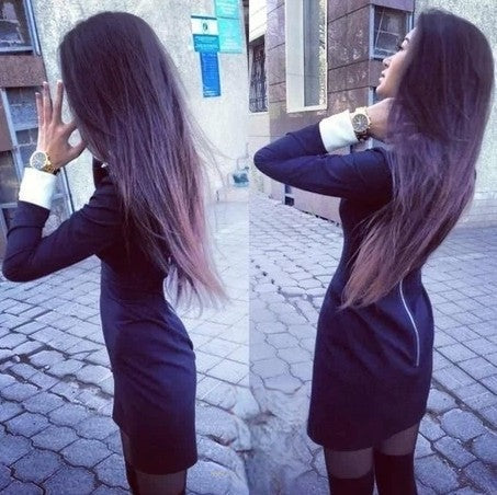 Aliss Dress — indossata modella laterale | Dream Shop
