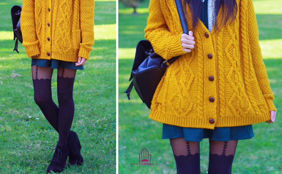 Collant giarrettiera cuori