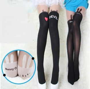 Collant devil rabbit cattie fantasia velata effetto autoreggente — Dream Shop
