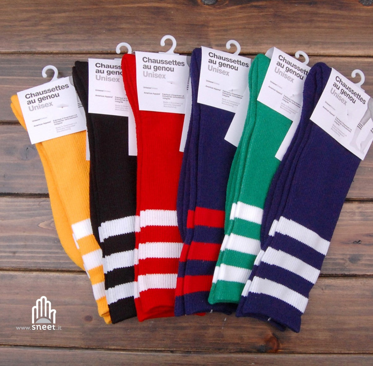 calcetines de rizo a rayas