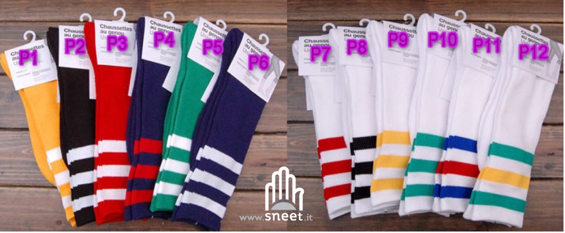 calcetines de rizo a rayas