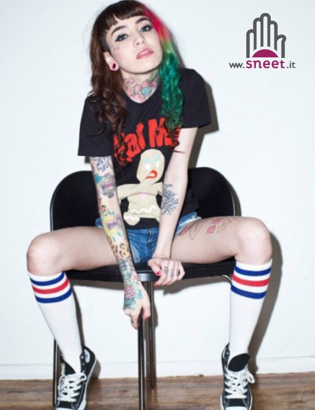 calcetines de rizo a rayas