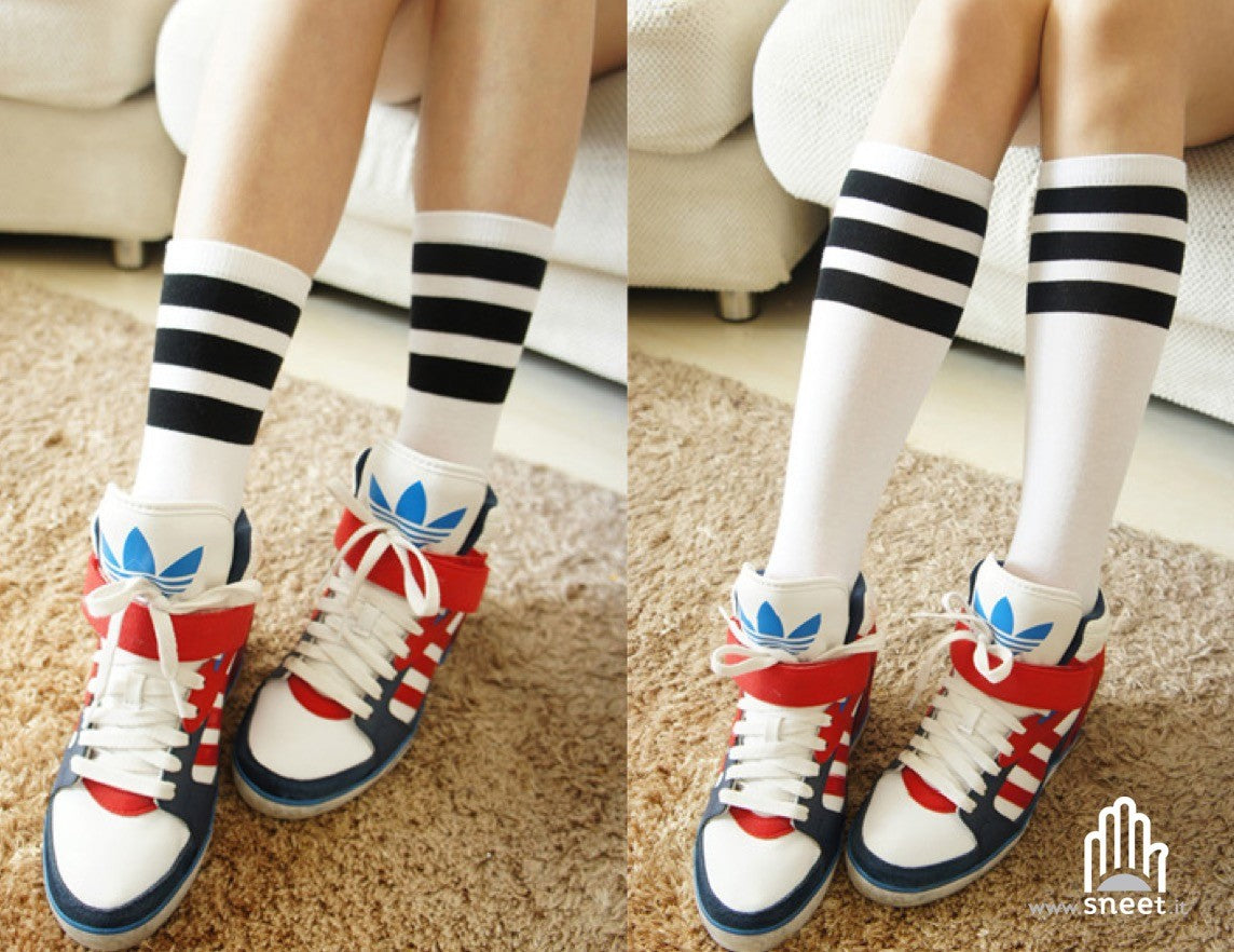 calcetines de rizo a rayas