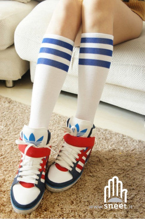 calcetines de rizo a rayas