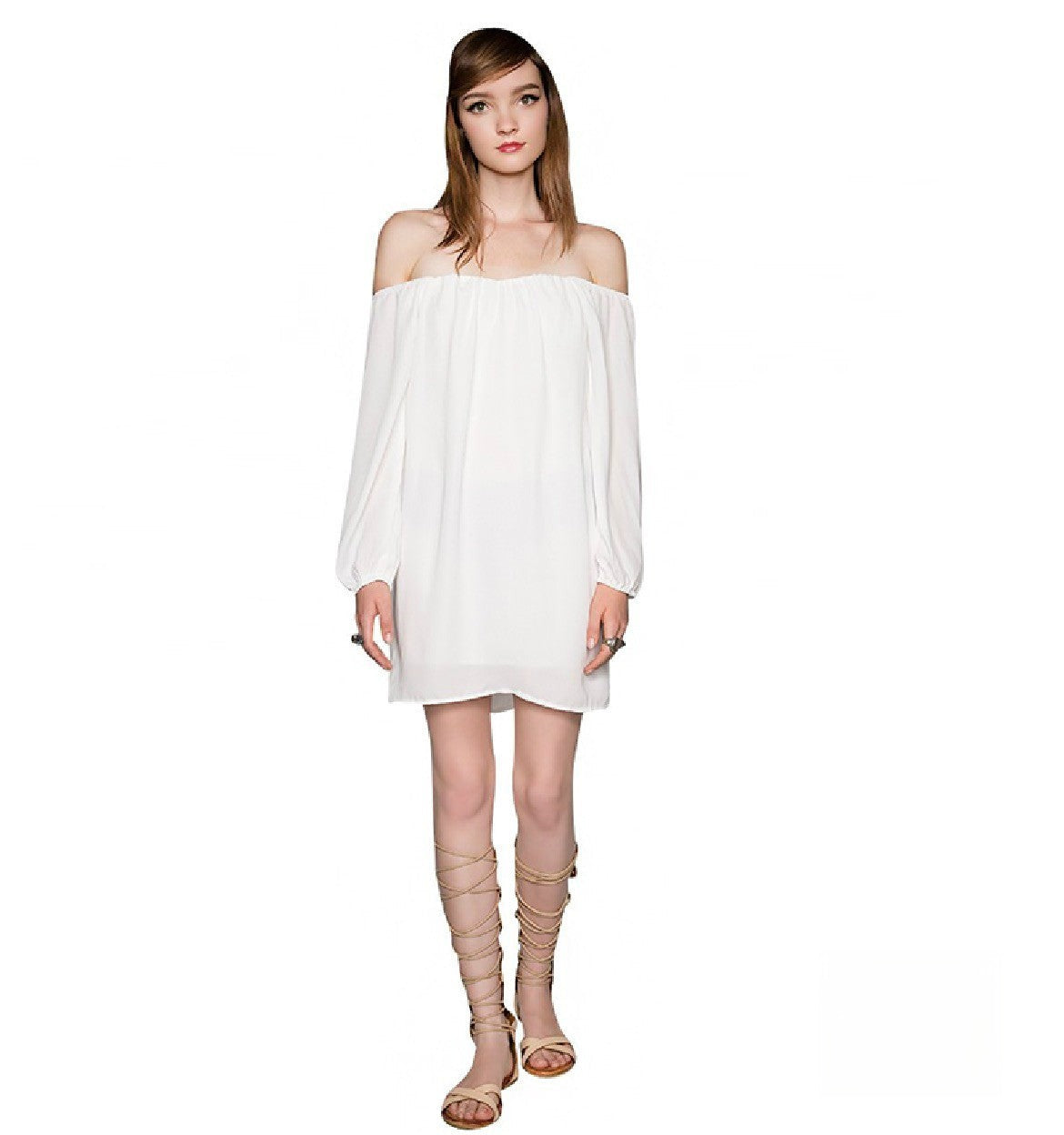 Penelope Vestito Bianco vista laterale | Dream Shop
