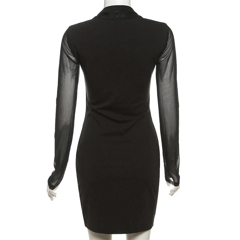 Abitino Superscollo Pady Nero vista dall'alto | Dream Shop