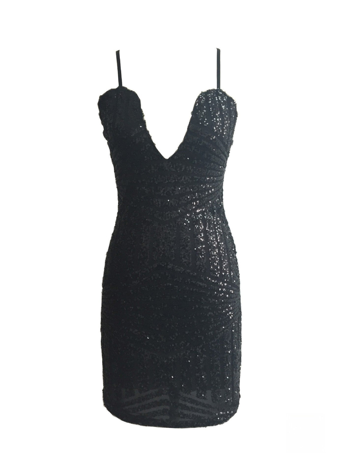 Sequin Stripe V Dress — variante colore 9 | Dream Shop