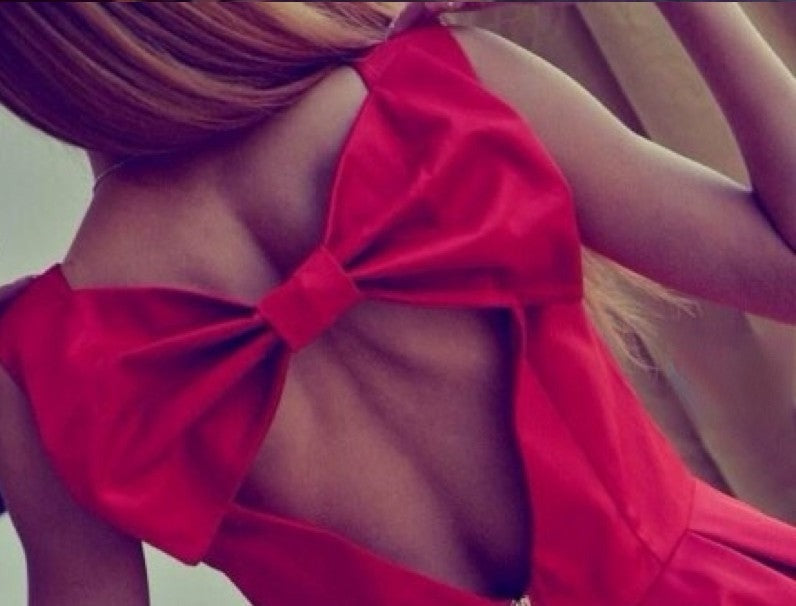 Bow Dress Rosso indossato | Dream Shop