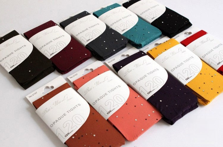 Collant perline dettaglio velatura petrolio — Dream Shop