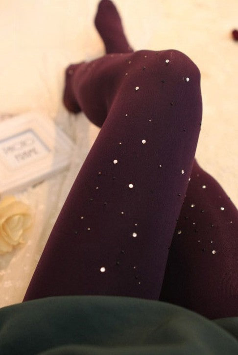 Collant perline colore petrolio taglia unica — Dream Shop