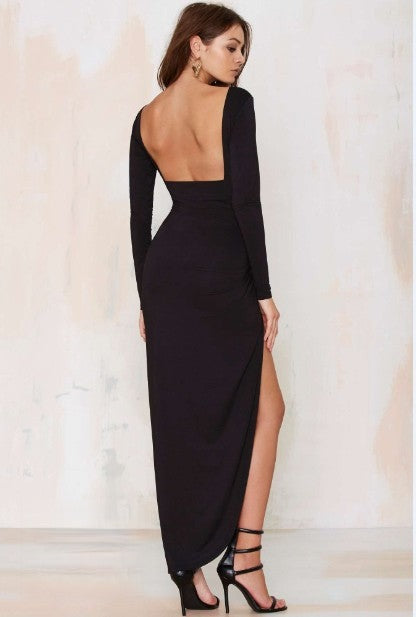 Square Long Dress — beige abbinamento accessori | Dream Shop