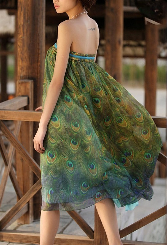 Peacock Dress vista frontale | Dream Shop