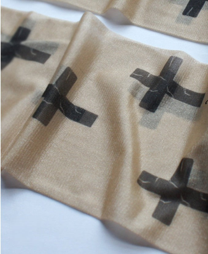 Collant big cross variante colore grigio — Dream Shop