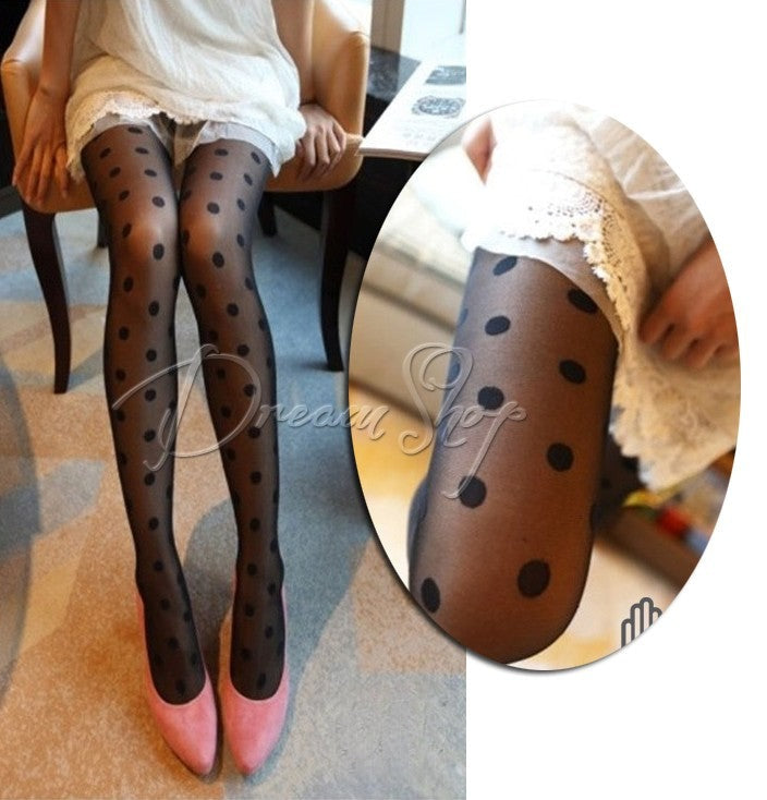 Collant Big Pois indossati stile retrò — Dream Shop
