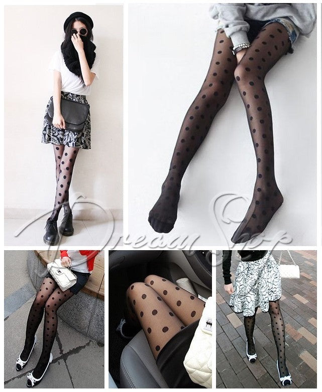 Collant Big Pois dettaglio velatura e pois — Dream Shop