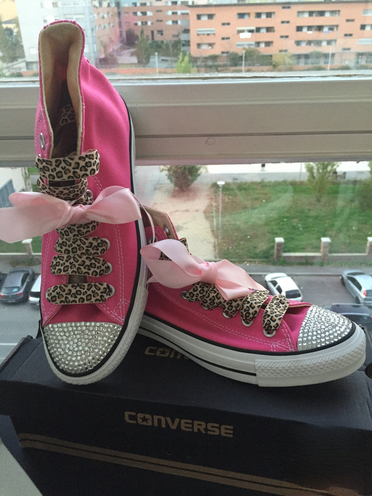 Converse All Star personalizzate Brillantini dettaglio applicazioni — Dream Shop