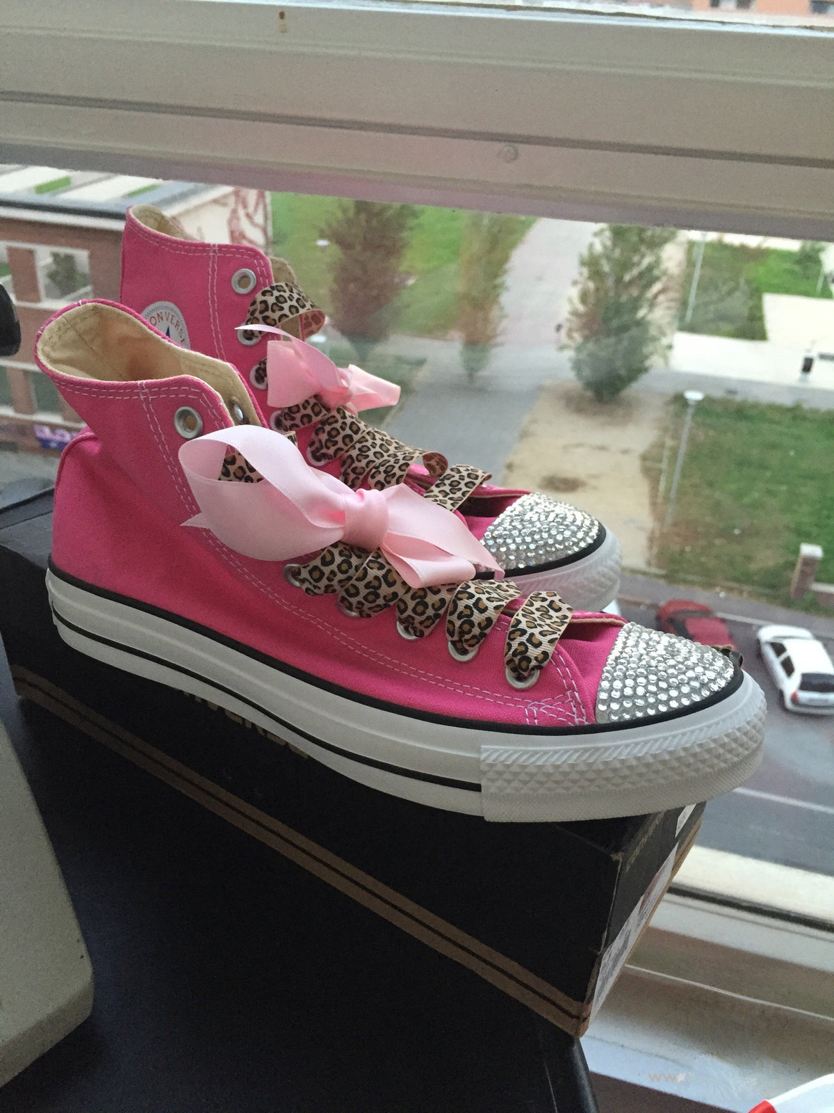 Converse All Star personalizzate Brillantini vista laterale — Dream Shop