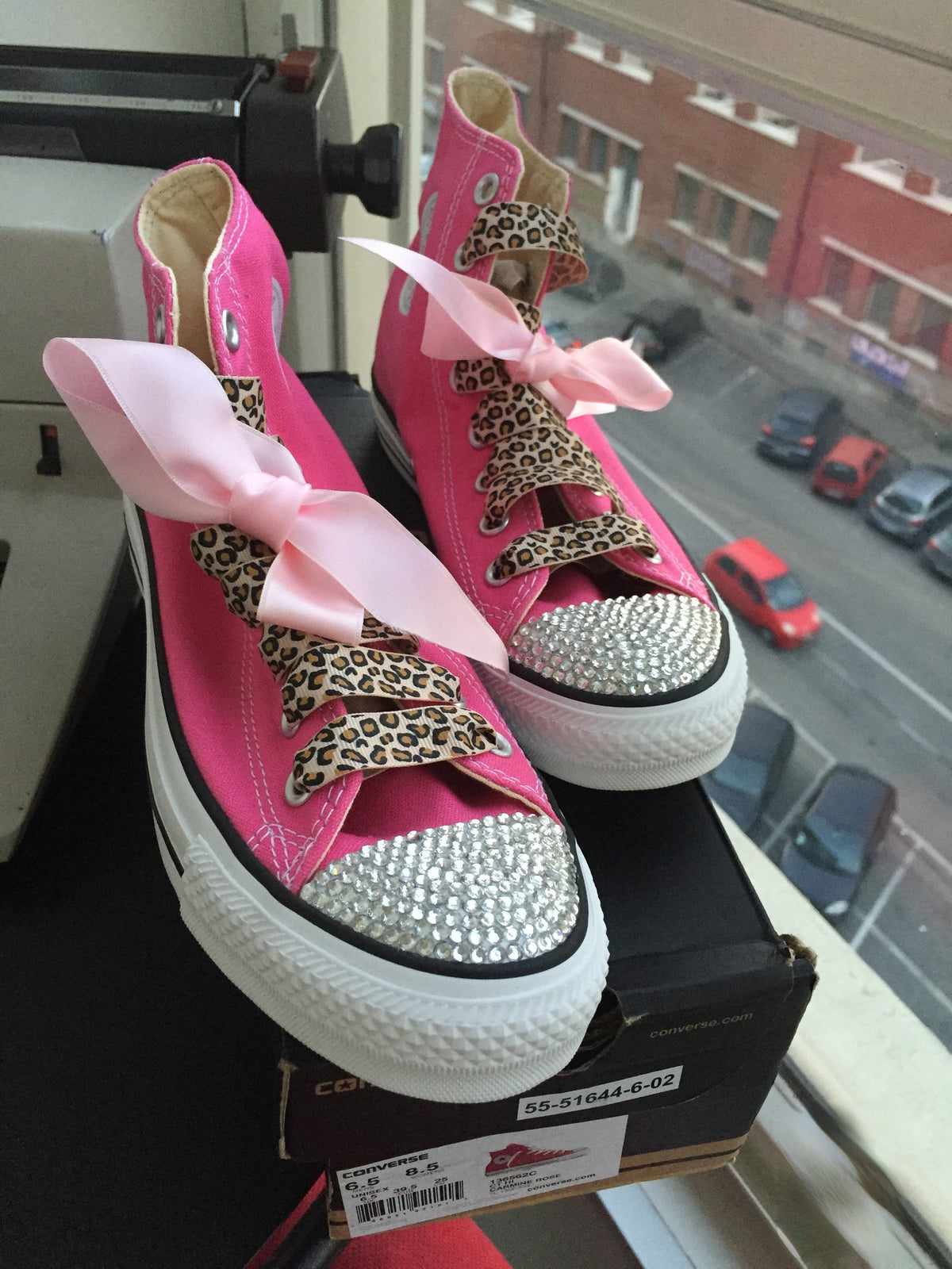 Converse All Star personalizzate Brillantini dettaglio tela — Dream Shop