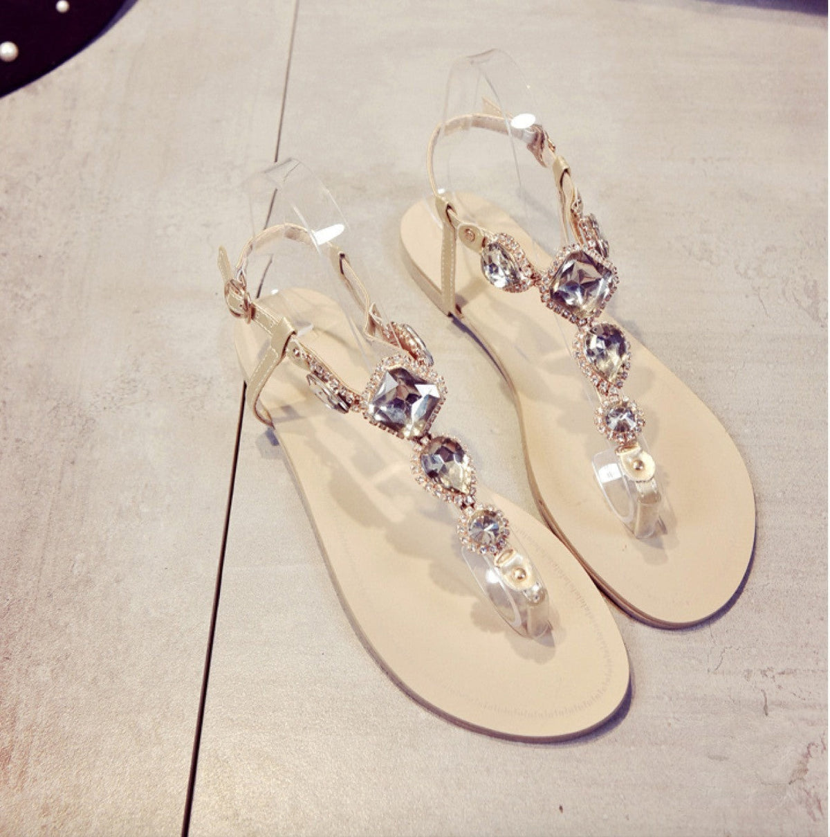 Sandalo gioiello Pissy colore beige — Dream Shop