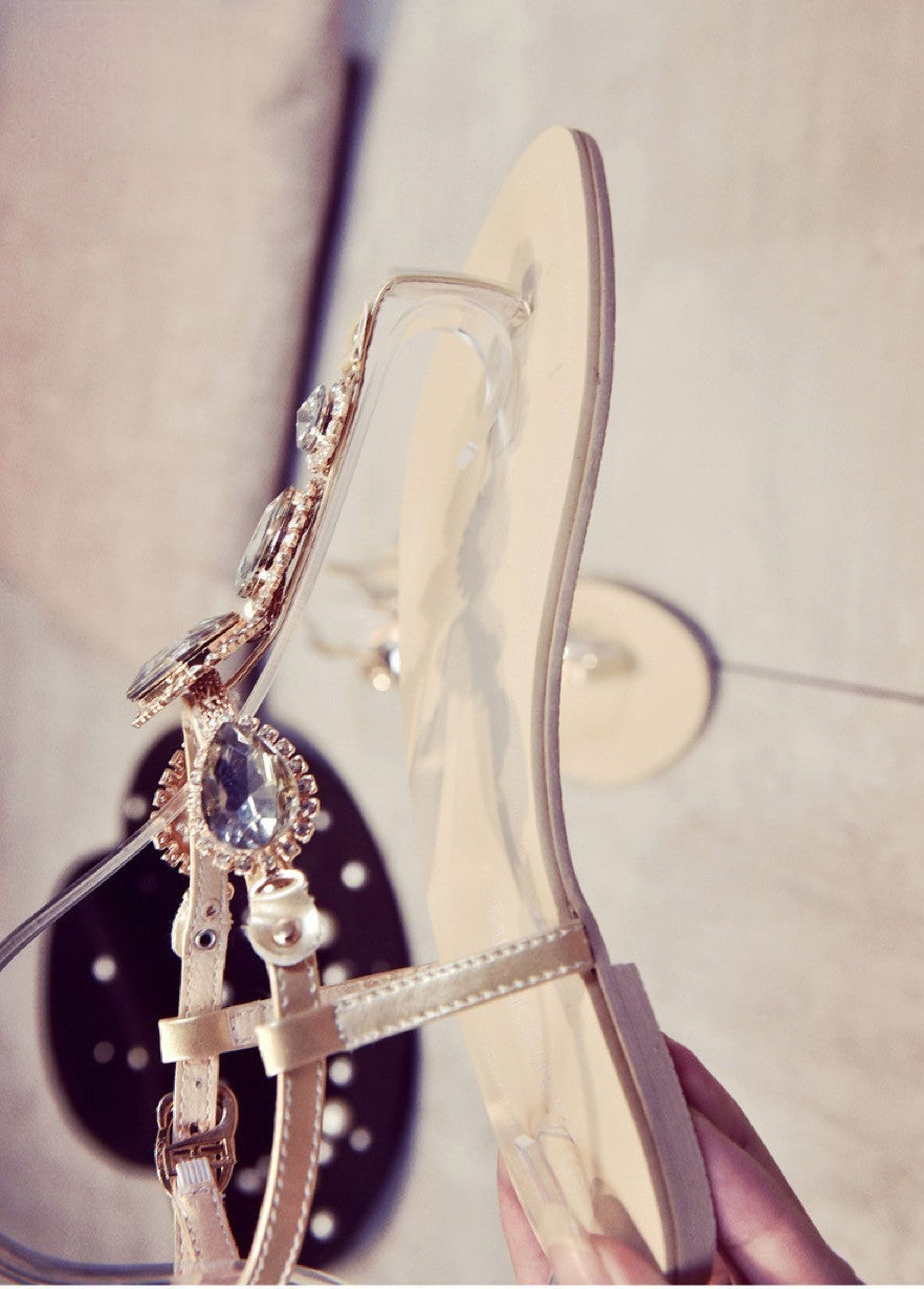 Sandalo gioiello Pissy dettaglio strass fascia — Dream Shop