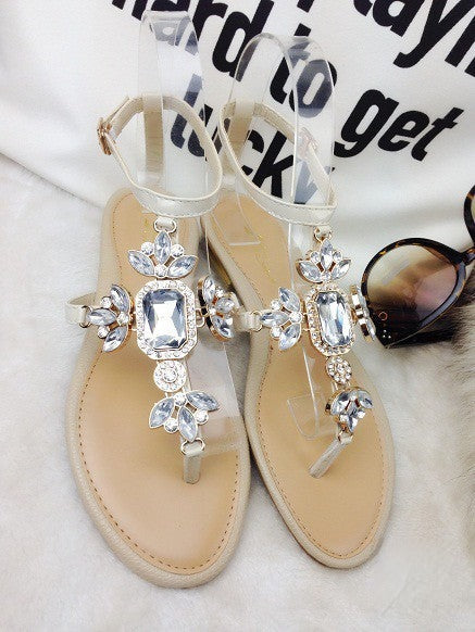 Sandalo gioiello Kalliope con strass collo piede — Dream Shop