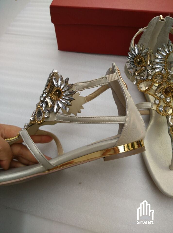 Sandalo gioiello Lola dettaglio cristalli — Dream Shop