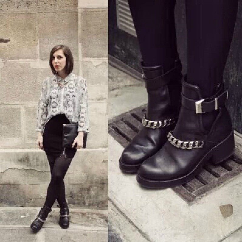 Stivaletto Low Chain profilo rock — Dream Shop