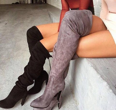 High boot h 54 cm heel 8 cm