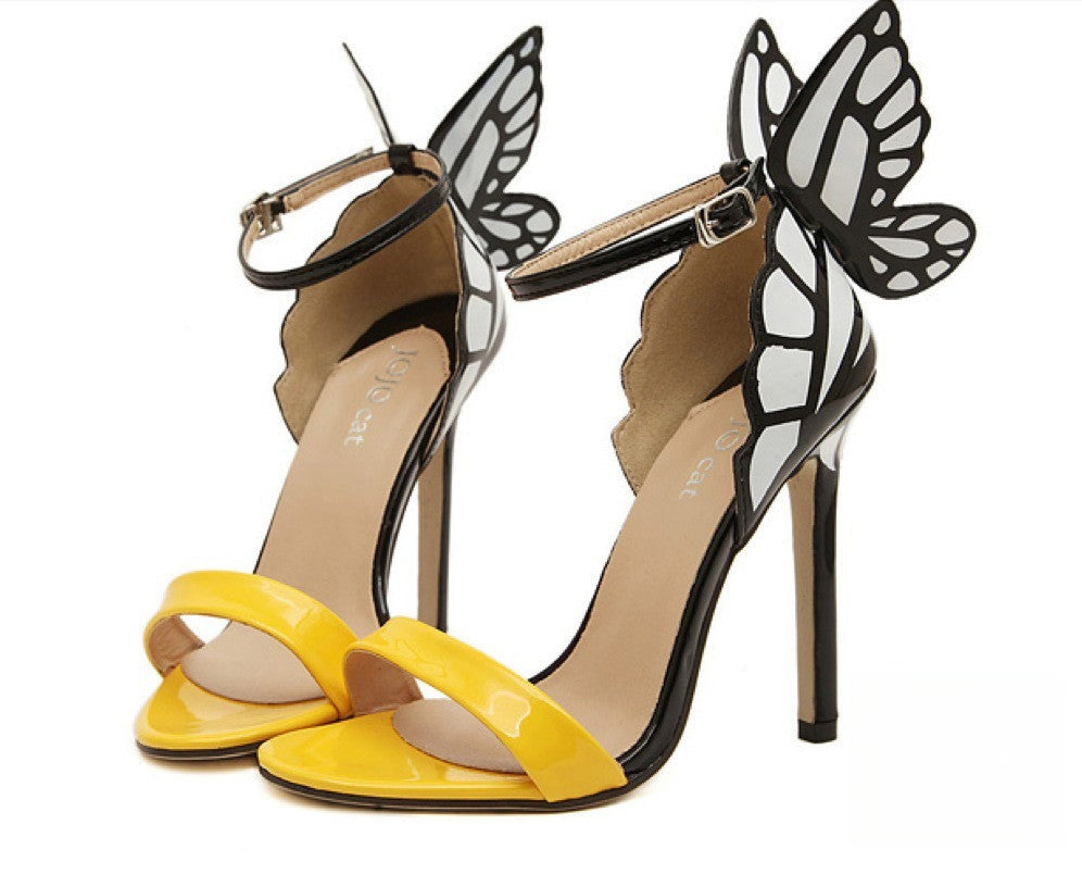 Tacchi Butterfly colore nero-giallo farfalla | Dream Shop