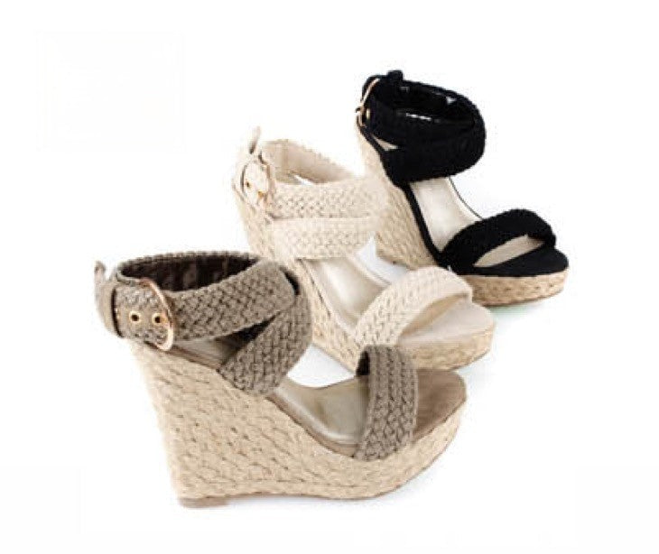 Zeppe Kreta dettaglio corda alla caviglia — Dream Shop