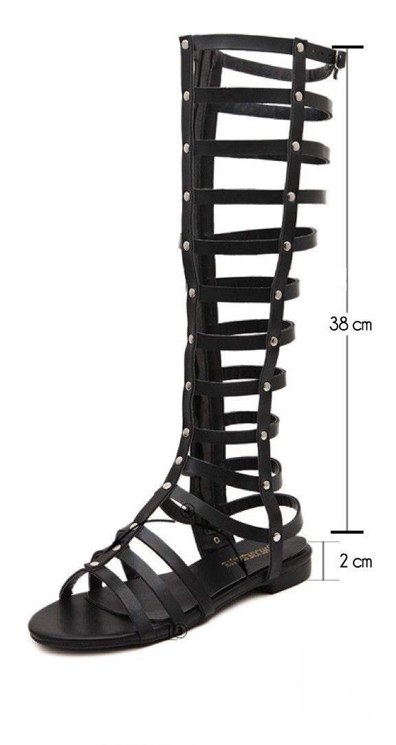 Sandalo Gladiator Nero vista frontale | Dream Shop
