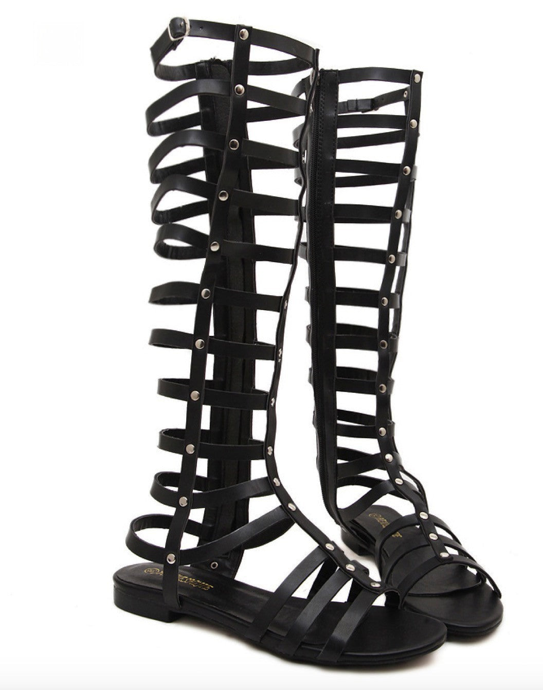Sandalo Gladiator Nero close up | Dream Shop