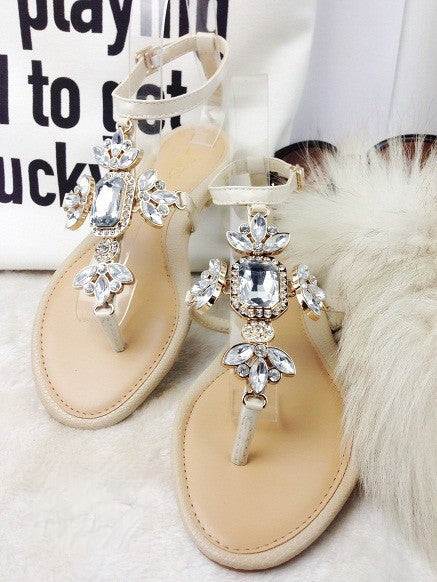 Sandalo gioiello Kalliope dettaglio fascia strass — Dream Shop